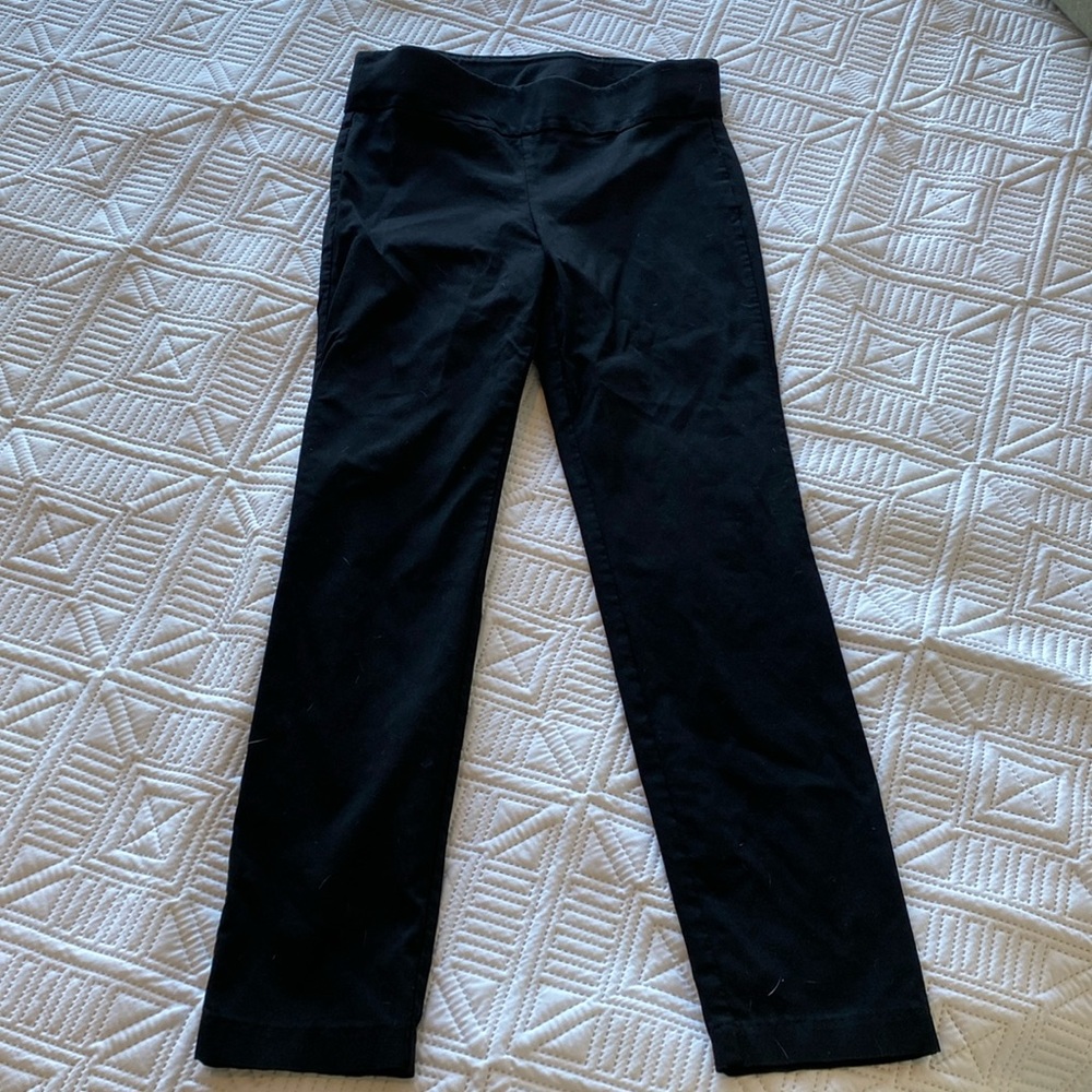 Stretch dress pants, skinny leg.